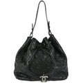 Chanel 2010-2011 Black Calfskin On The Road Drawstring Bucket Handbag