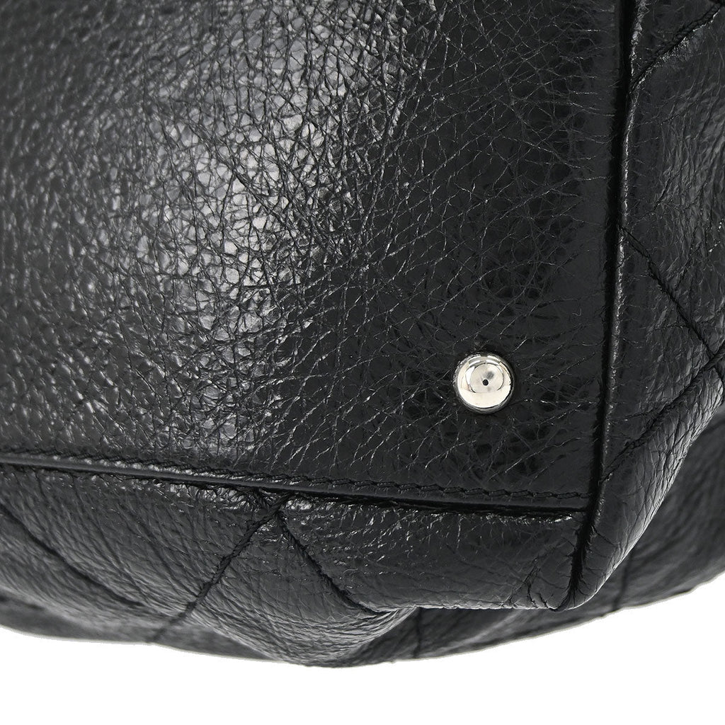 Chanel 2010-2011 Black Calfskin On The Road Drawstring Bucket Handbag