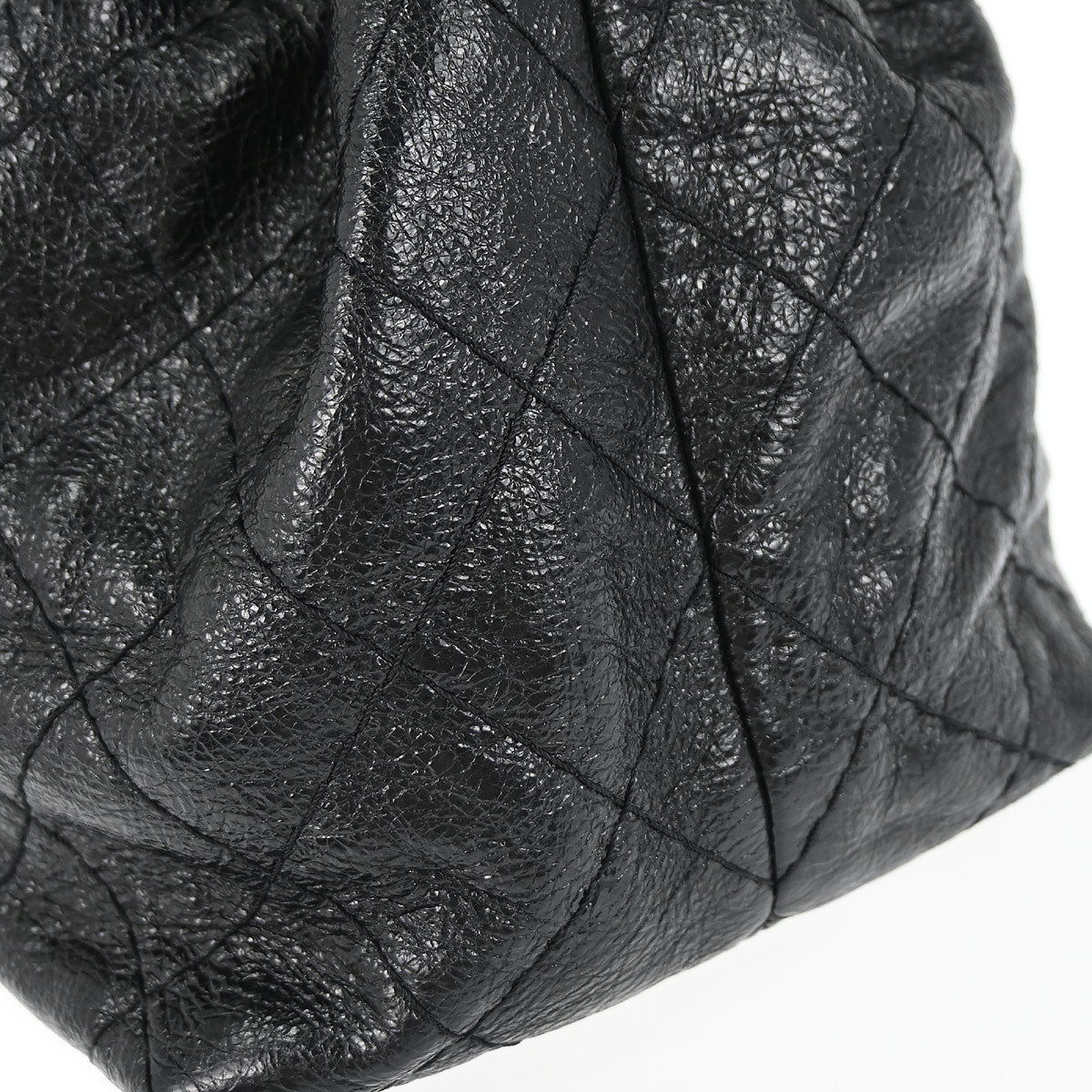 Chanel 2010-2011 Black Calfskin On The Road Drawstring Bucket Handbag