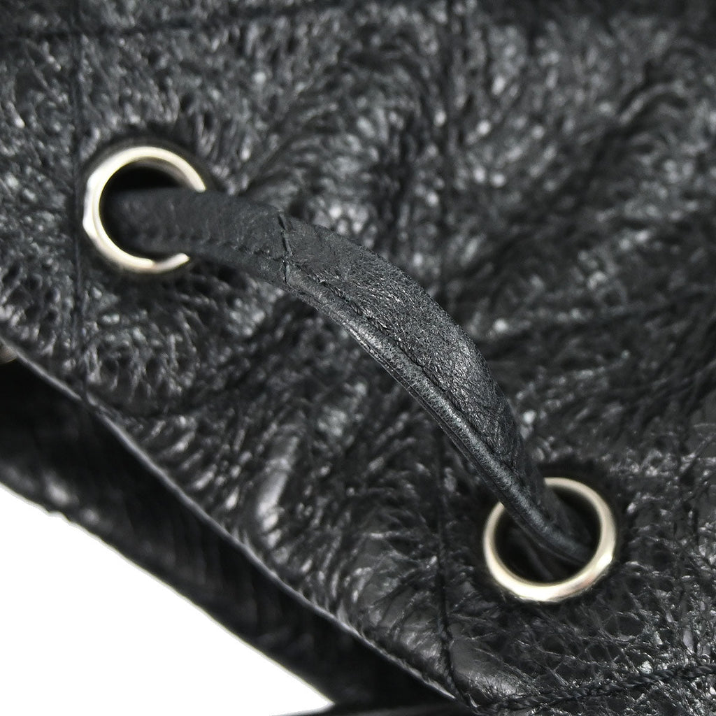 Chanel 2010-2011 Black Calfskin On The Road Drawstring Bucket Handbag