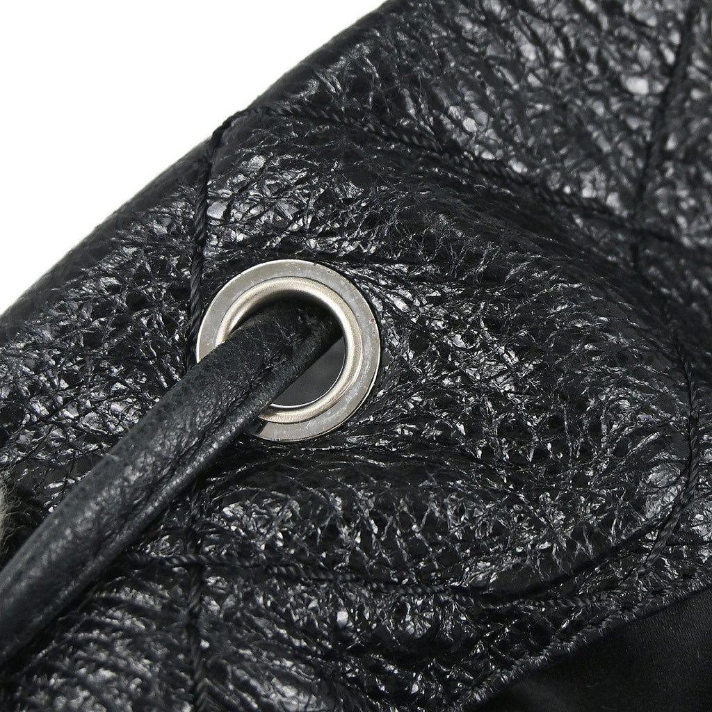 Chanel 2010-2011 Black Calfskin On The Road Drawstring Bucket Handbag