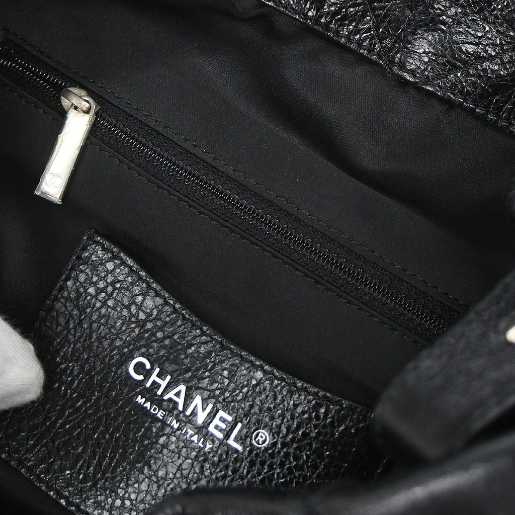 Chanel 2010-2011 Black Calfskin On The Road Drawstring Bucket Handbag