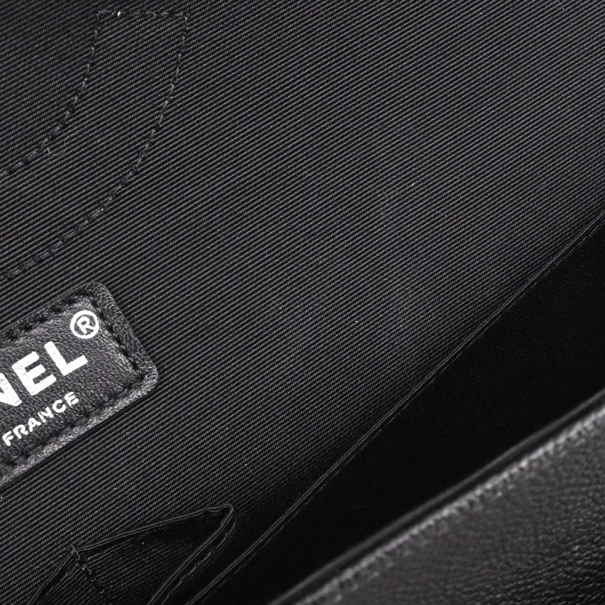 Chanel 2017 Black Caviar Skin Tweed Jumbo Classic Double Flap Shoulder Bag