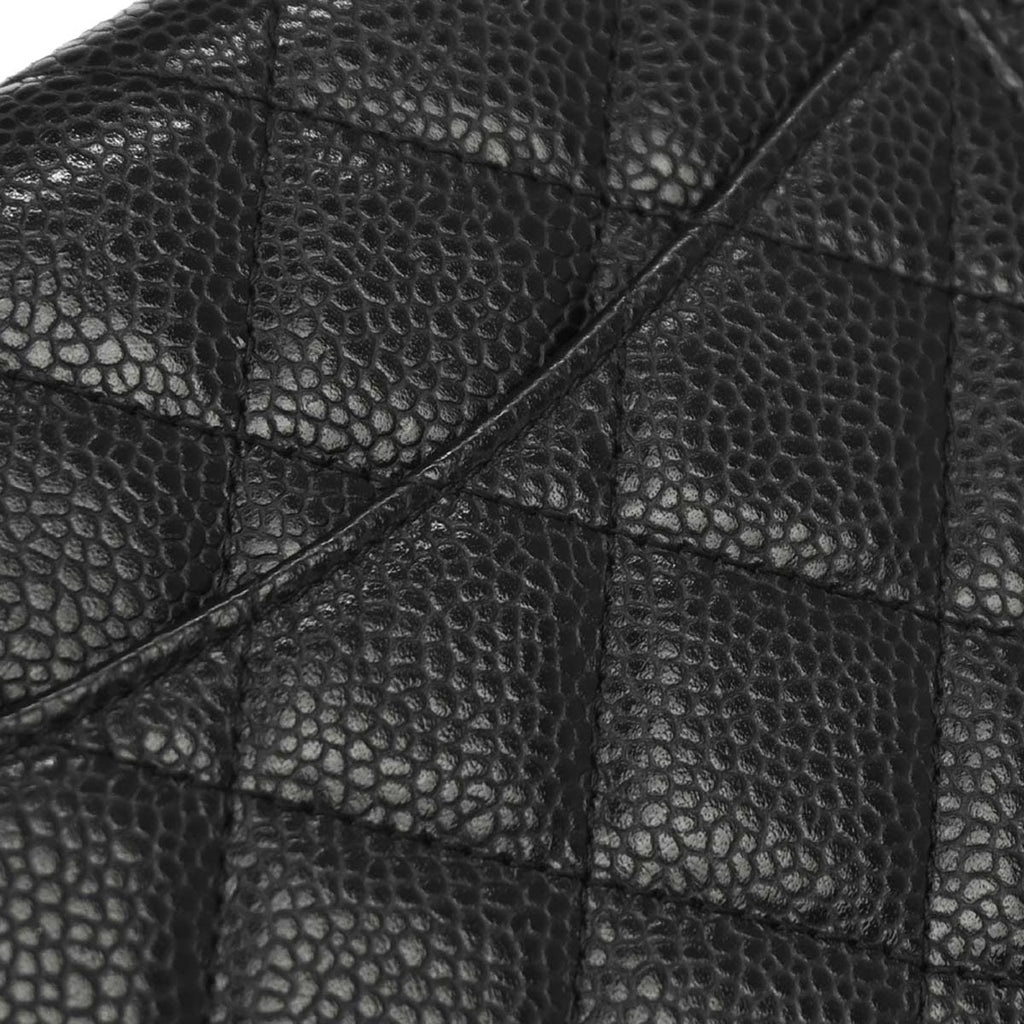 Chanel 2016-2017 Black Caviar Skin WOC Wallet on Chain Bag