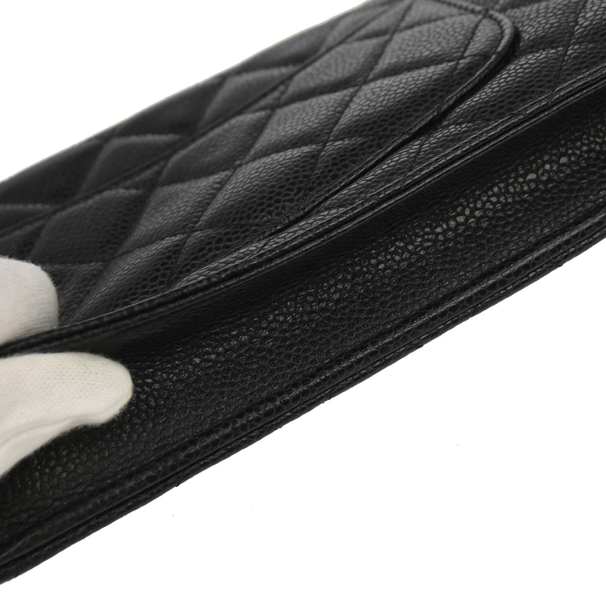 Chanel 2016-2017 Black Caviar Skin WOC Wallet on Chain Bag