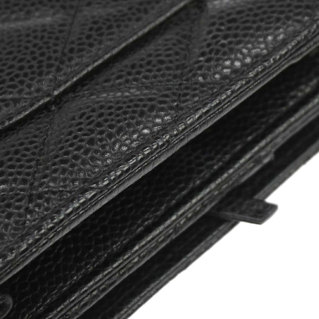 Chanel 2016-2017 Black Caviar Skin WOC Wallet on Chain Bag