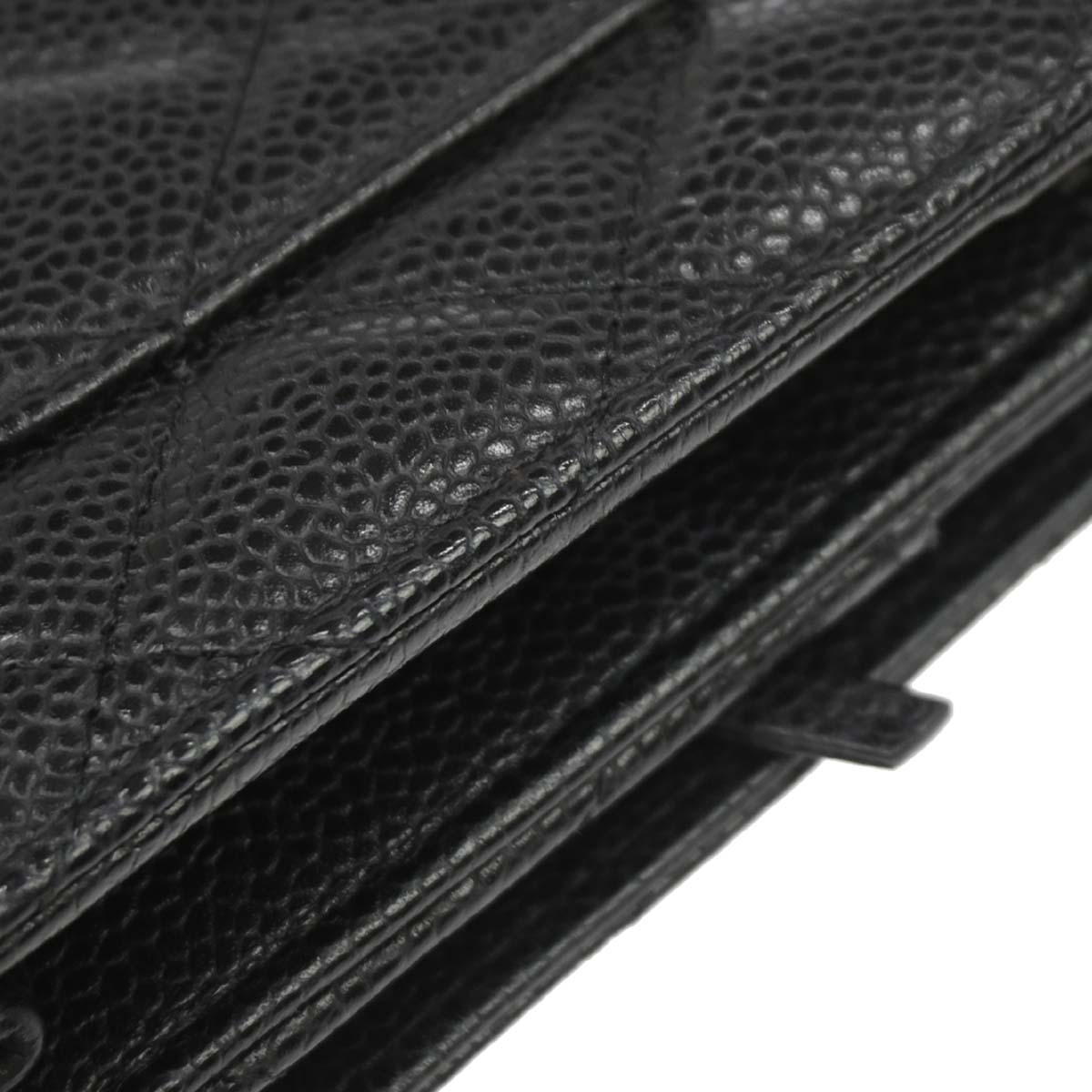 Chanel 2016-2017 Black Caviar Skin WOC Wallet on Chain Bag