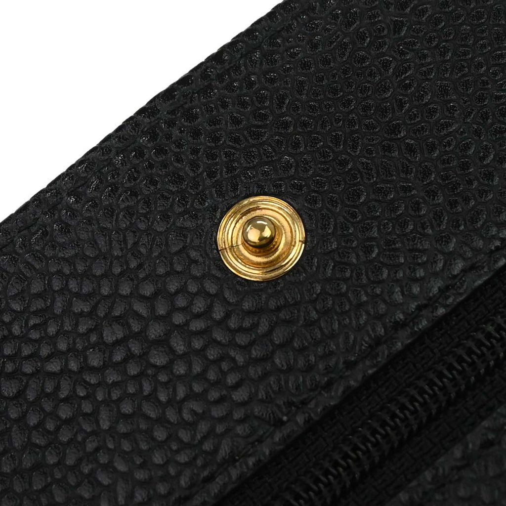 Chanel 2016-2017 Black Caviar Skin WOC Wallet on Chain Bag