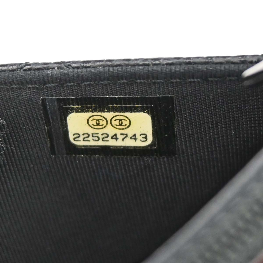 Chanel 2016-2017 Black Caviar Skin WOC Wallet on Chain Bag