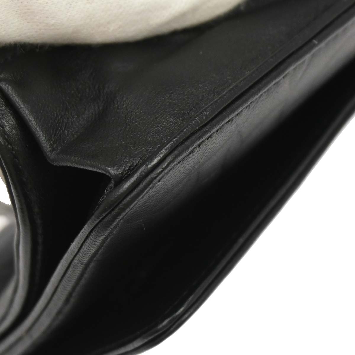Chanel 2012 Black Lambskin Camellia WOC Wallet on Chain Bag