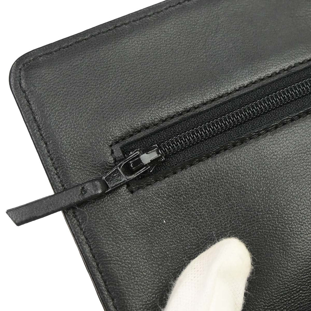 Chanel 2012 Black Lambskin Camellia WOC Wallet on Chain Bag