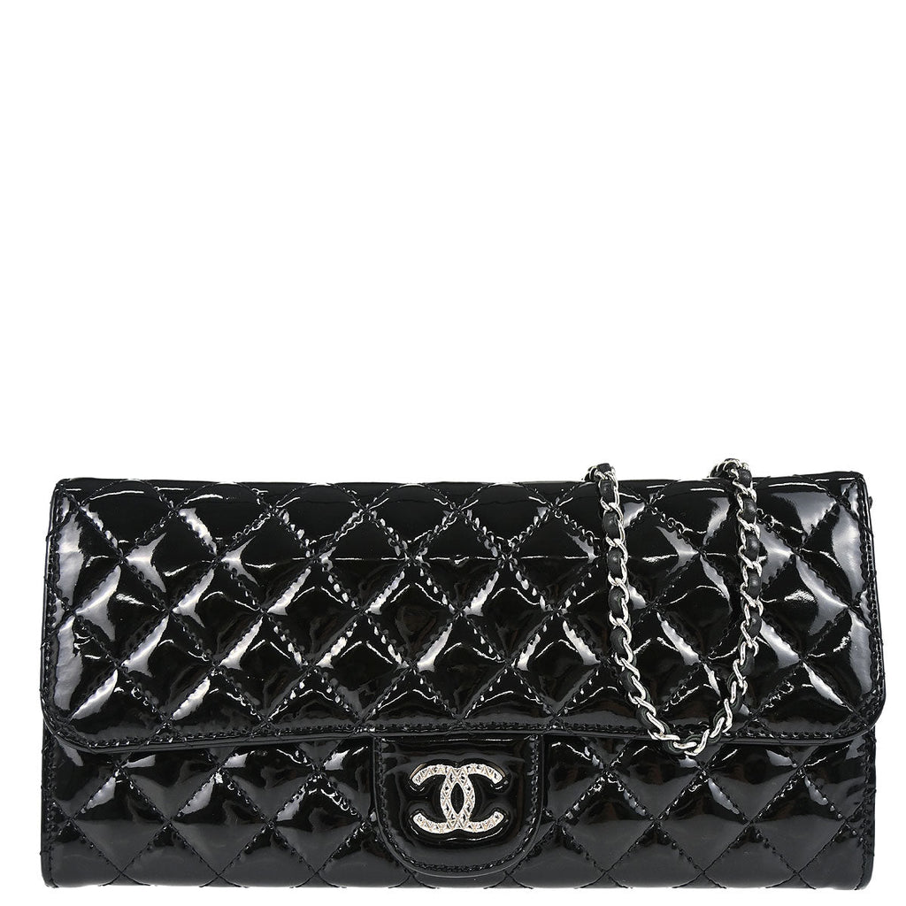 Chanel 2010-2011 Black Patent Leather WOC Wallet on Chain Bag