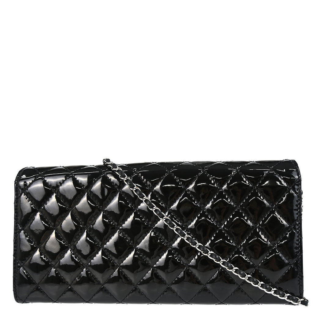 Chanel 2010-2011 Black Patent Leather WOC Wallet on Chain Bag