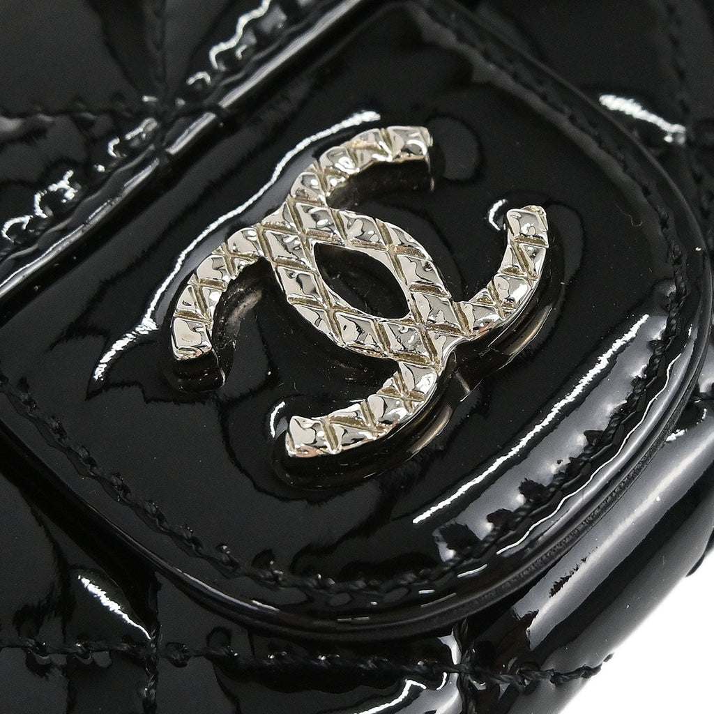 Chanel 2010-2011 Black Patent Leather WOC Wallet on Chain Bag