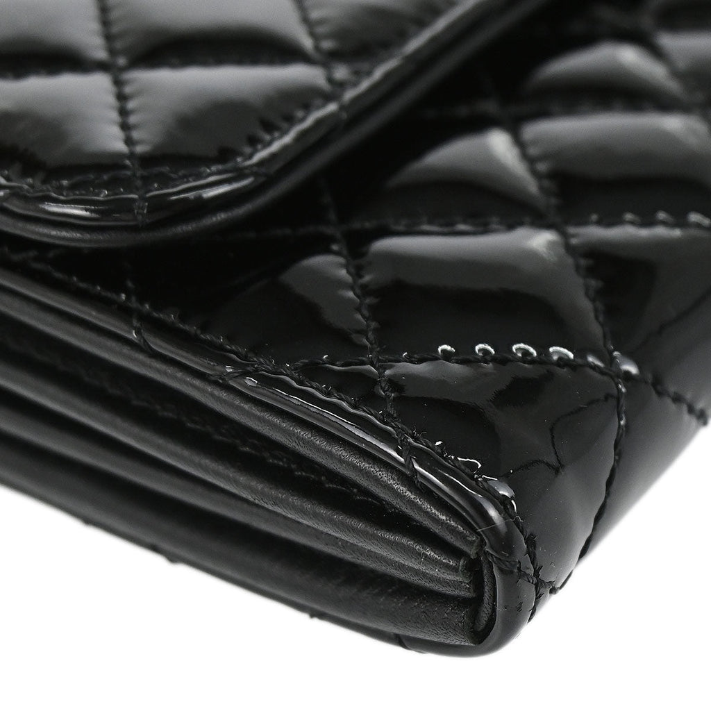 Chanel 2010-2011 Black Patent Leather WOC Wallet on Chain Bag