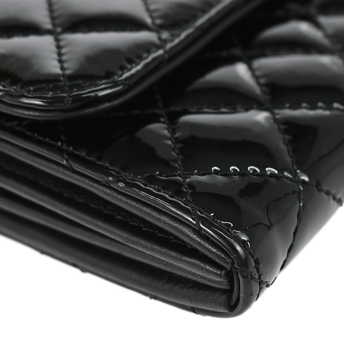 Chanel 2010-2011 Black Patent Leather WOC Wallet on Chain Bag