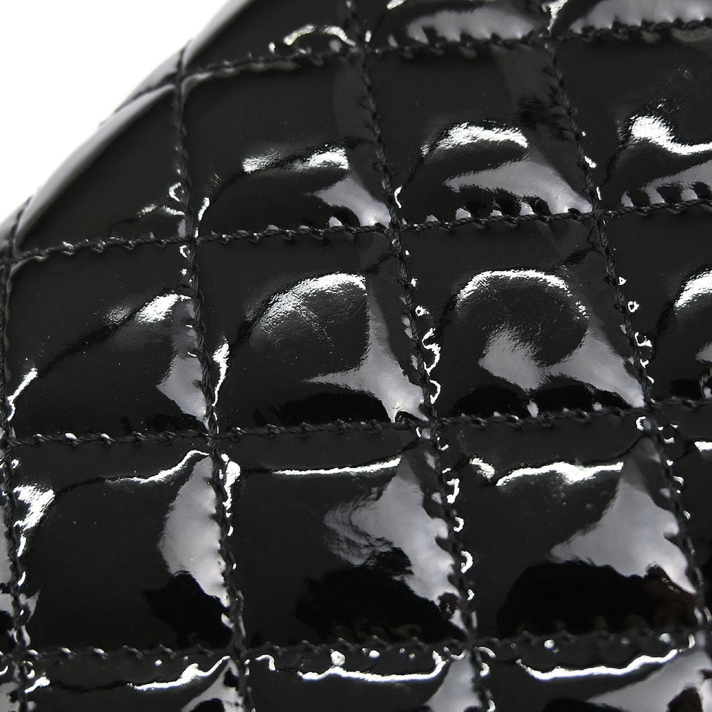 Chanel 2010-2011 Black Patent Leather WOC Wallet on Chain Bag