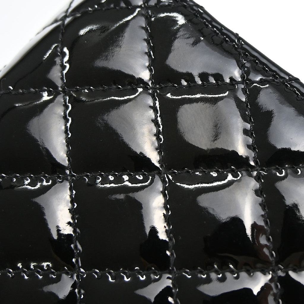 Chanel 2010-2011 Black Patent Leather WOC Wallet on Chain Bag