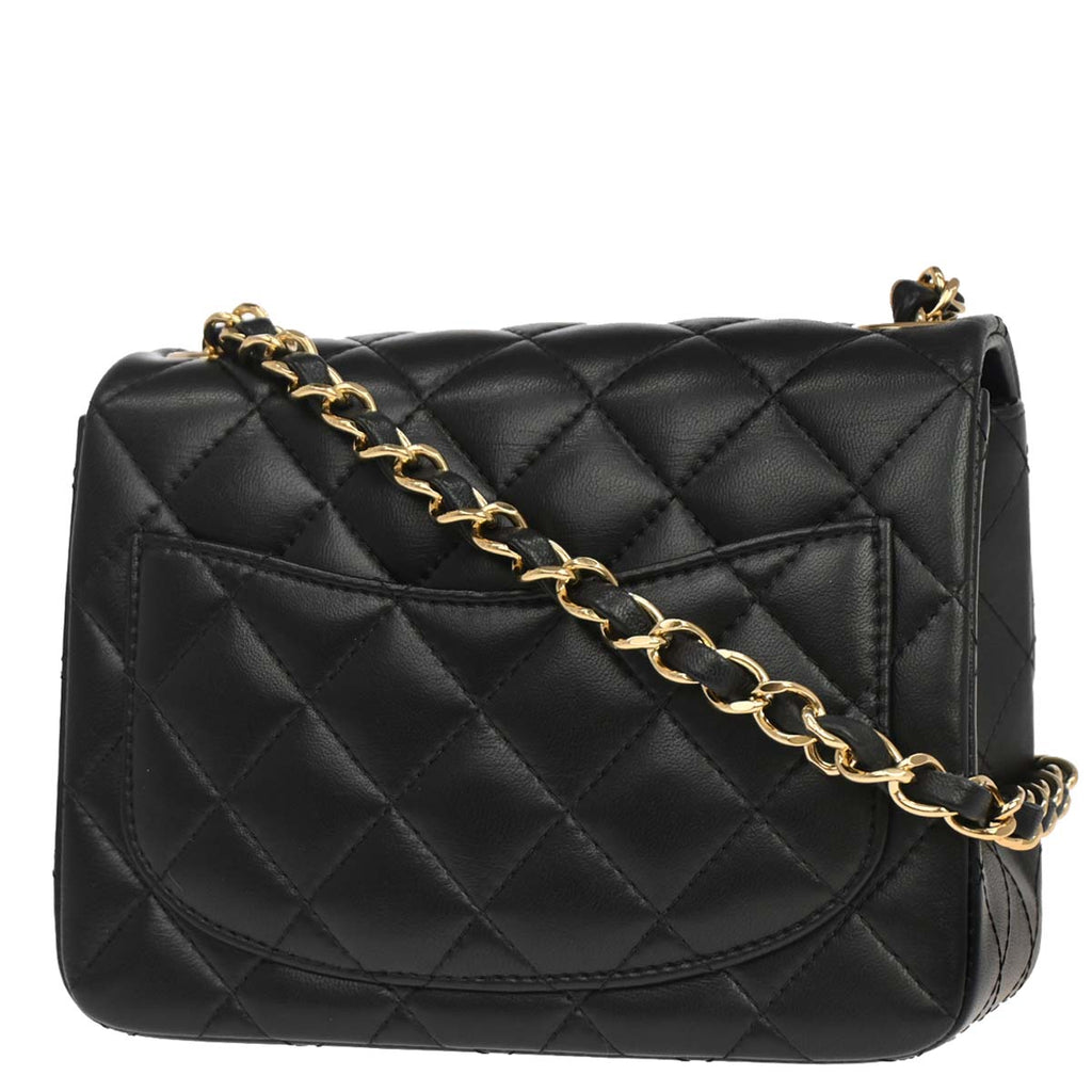 Chanel 2018-2019 Black Lambskin Mini Classic Square Flap Shoulder Bag 17