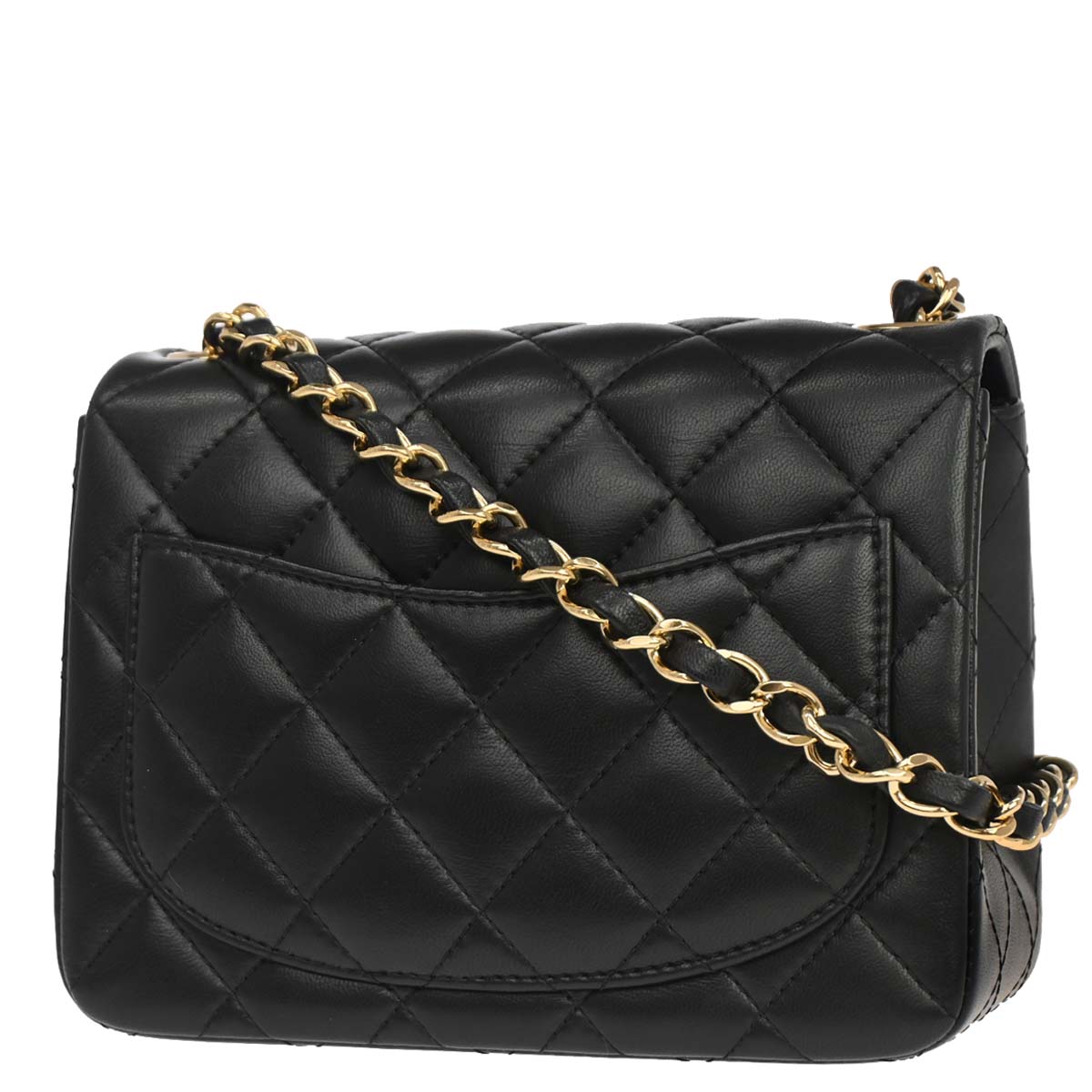 Chanel 2018-2019 Black Lambskin Mini Classic Square Flap Shoulder Bag 17