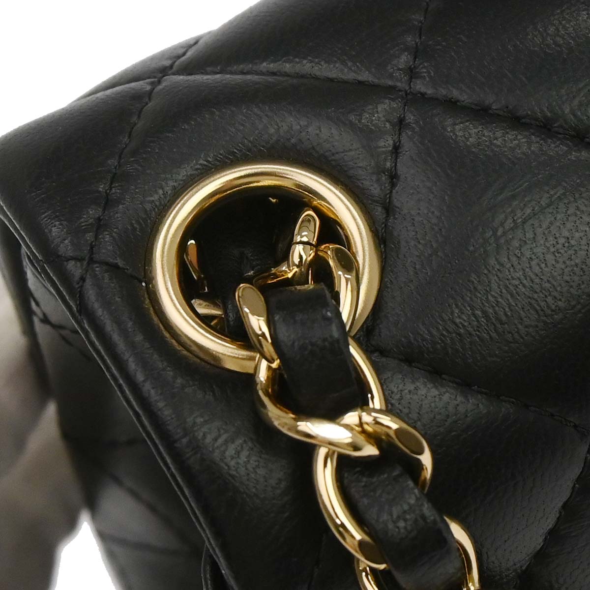 Chanel 2018-2019 Black Lambskin Mini Classic Square Flap Shoulder Bag 17