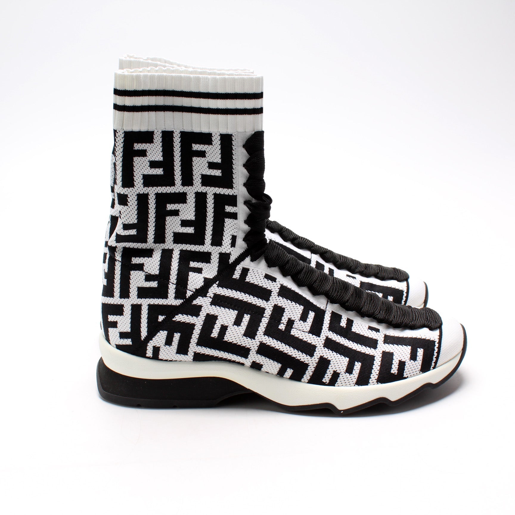 Fendi Zucca Sock Sneakers Size 36
