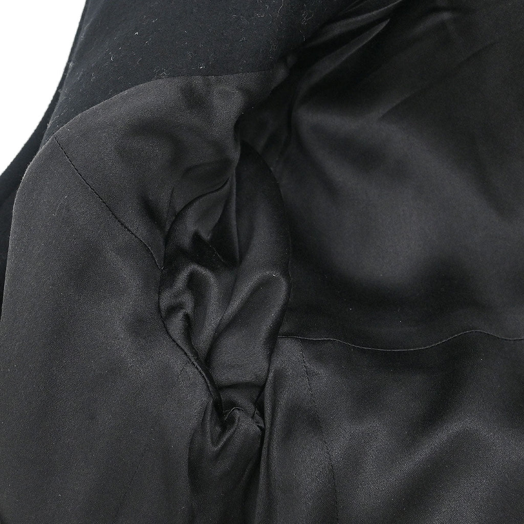 Chanel 2011-2012 Hooded Duffel Coat Tweed Black #34
