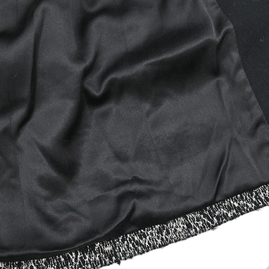 Chanel 2011-2012 Hooded Duffel Coat Tweed Black #34