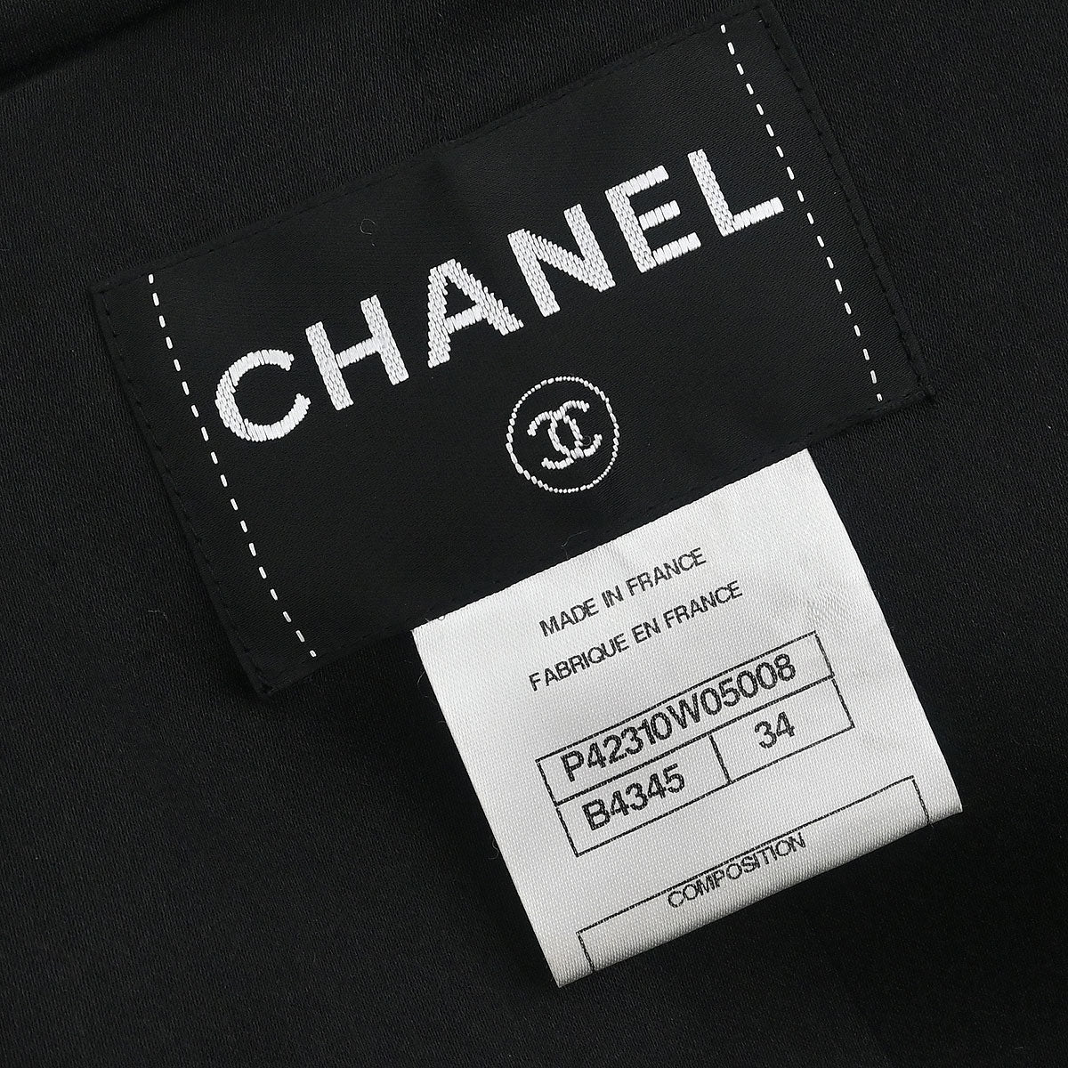 Chanel 2011-2012 Hooded Duffel Coat Tweed Black #34