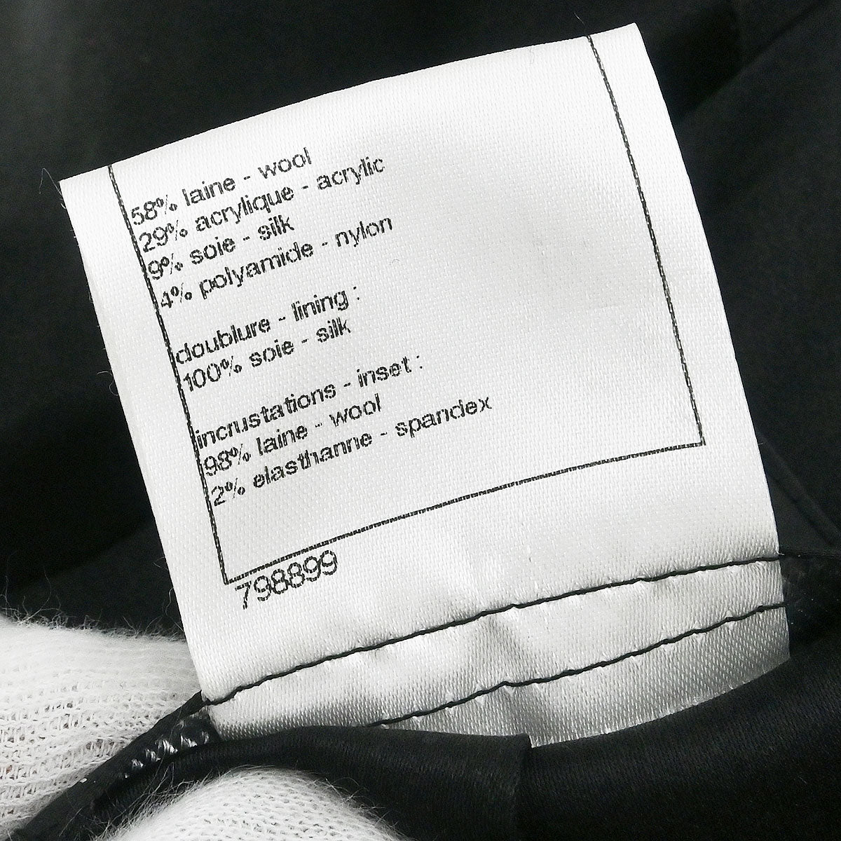 Chanel 2011-2012 Hooded Duffel Coat Tweed Black #34