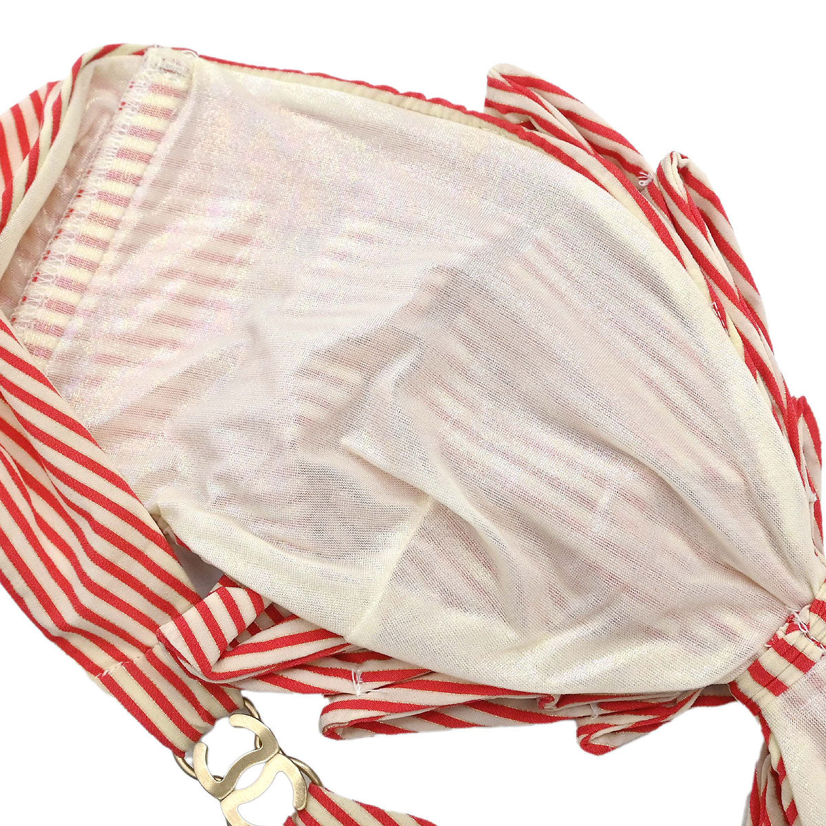 Chanel 2010 Bandeau Swimwear Swimsuit Red #36