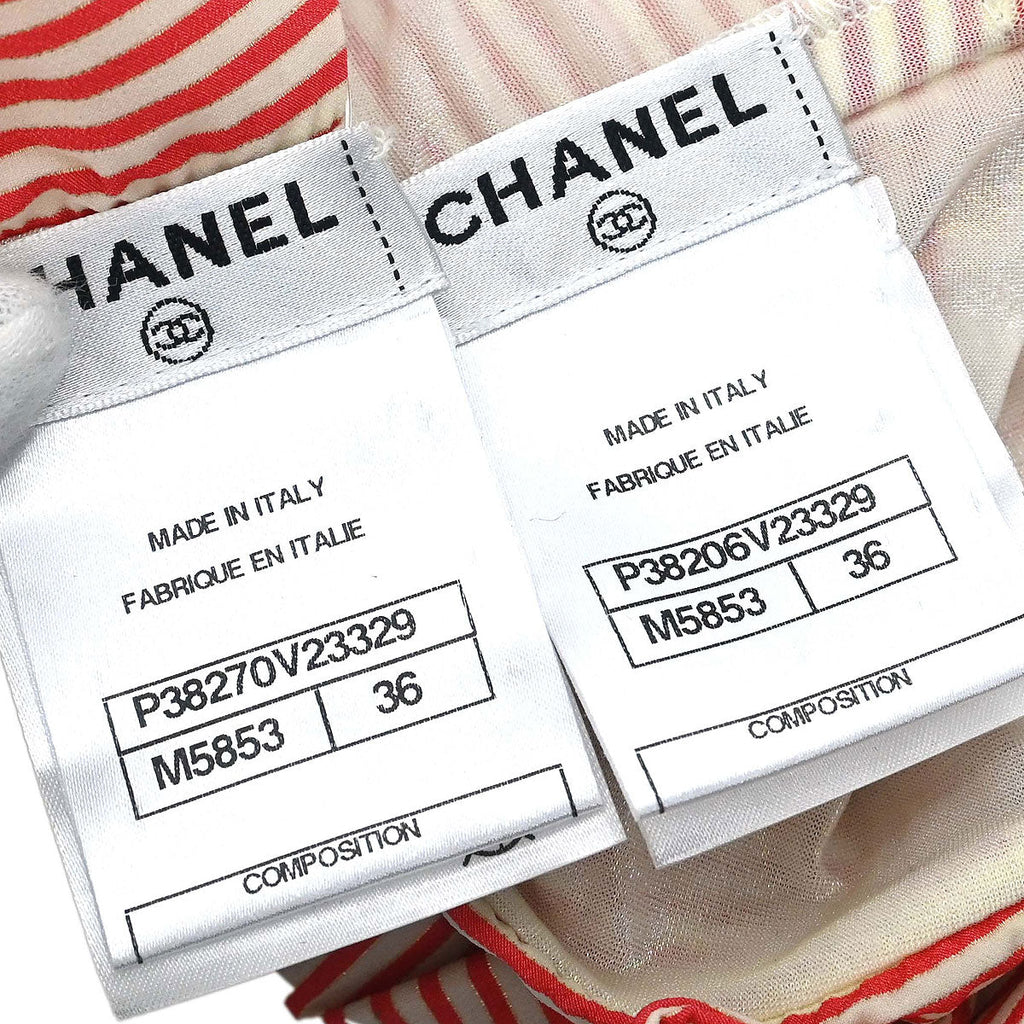 Chanel 2010 Bandeau Swimwear Swimsuit Red #36