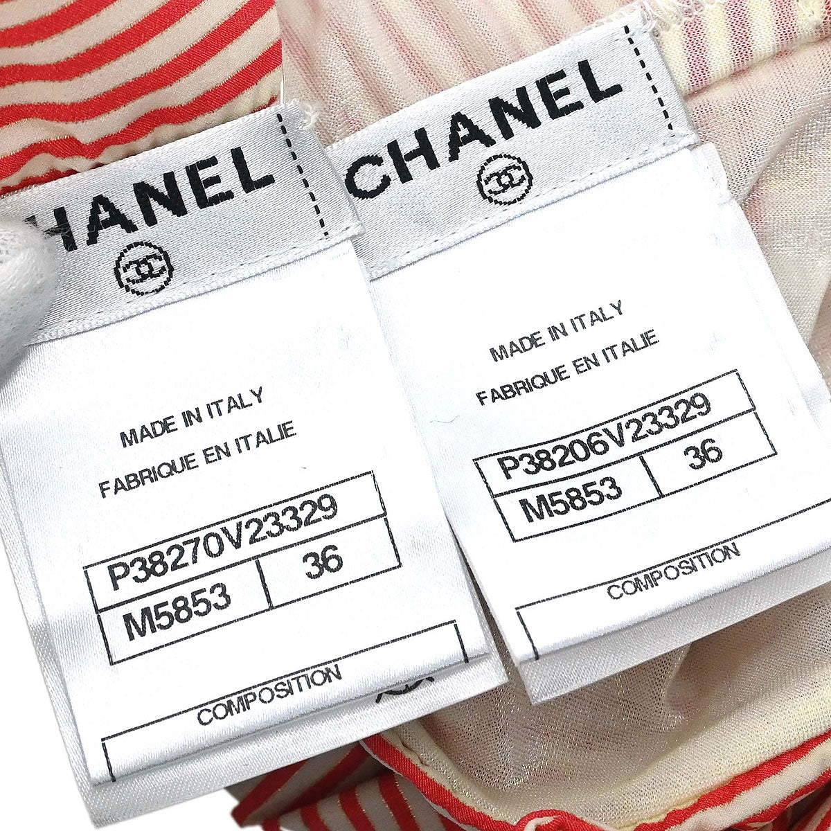 Chanel 2010 Bandeau Swimwear Swimsuit Red #36