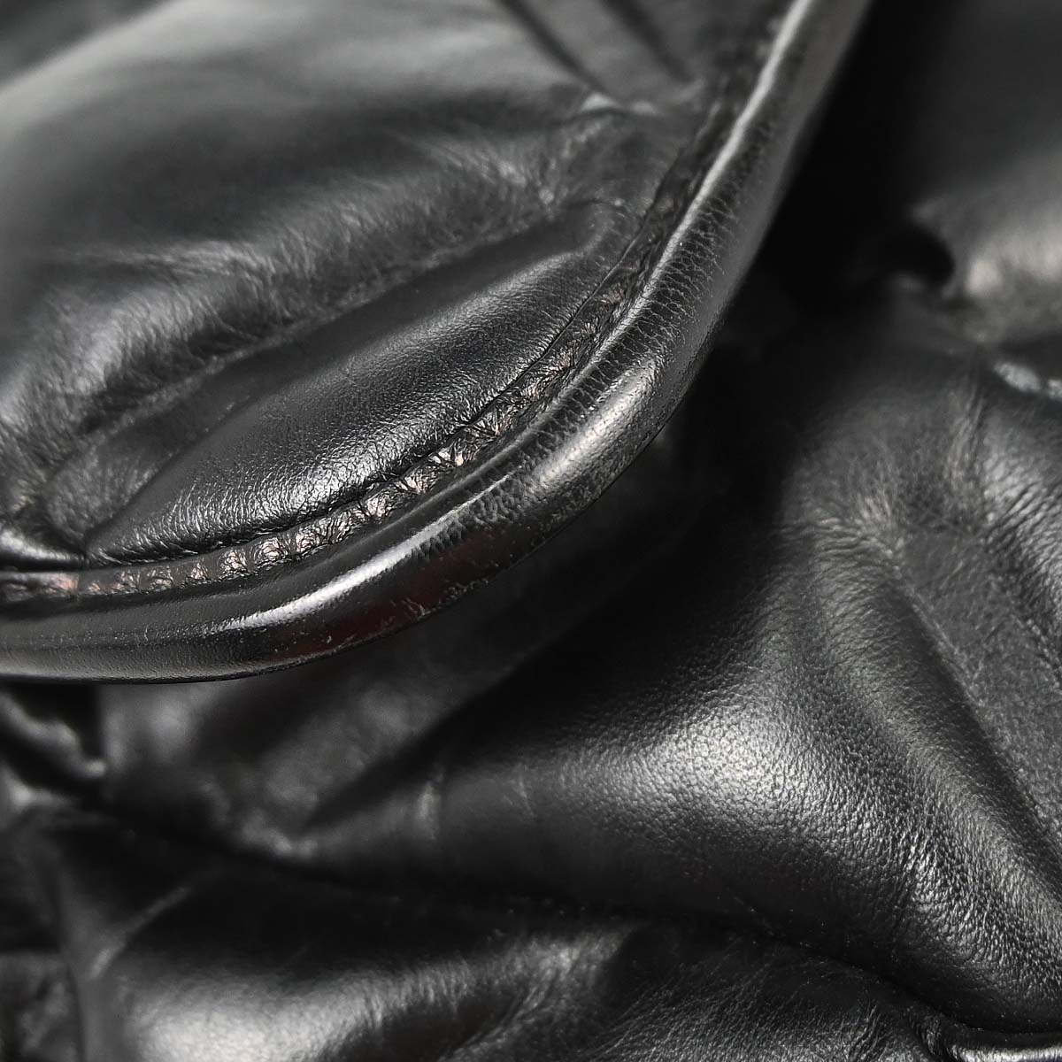 Chanel 2017 Black Lambskin Bubble Quilted Shoulder Bag