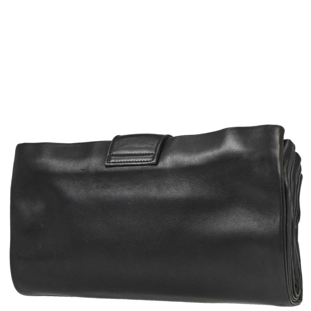 Chanel 2013-2014 Black Lambskin Clutch Bag