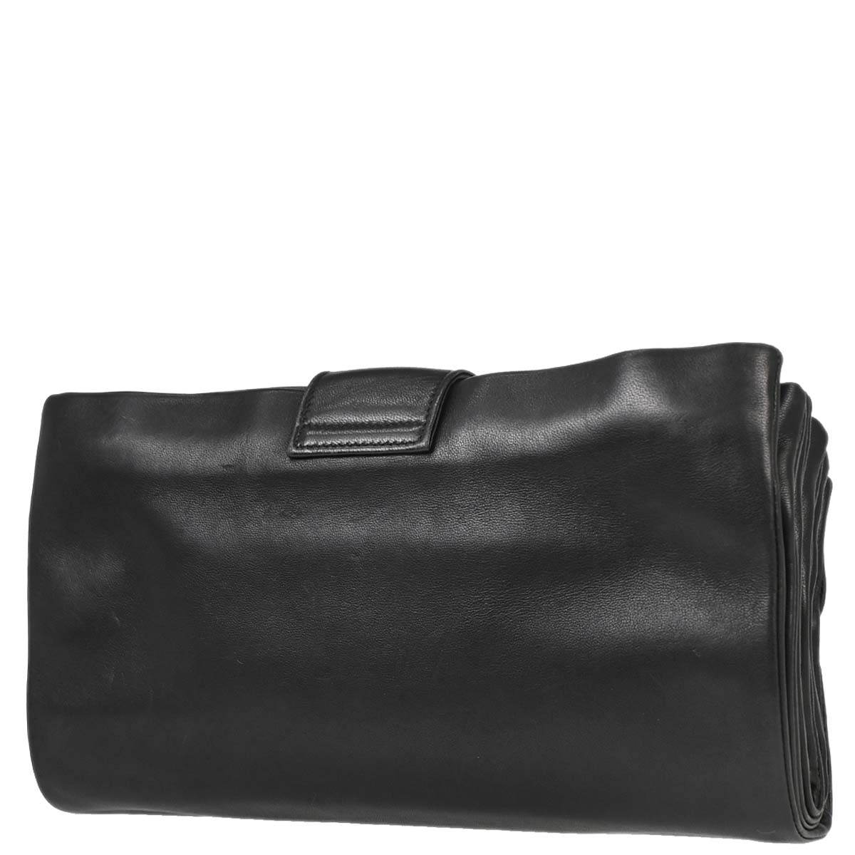 Chanel 2013-2014 Black Lambskin Clutch Bag