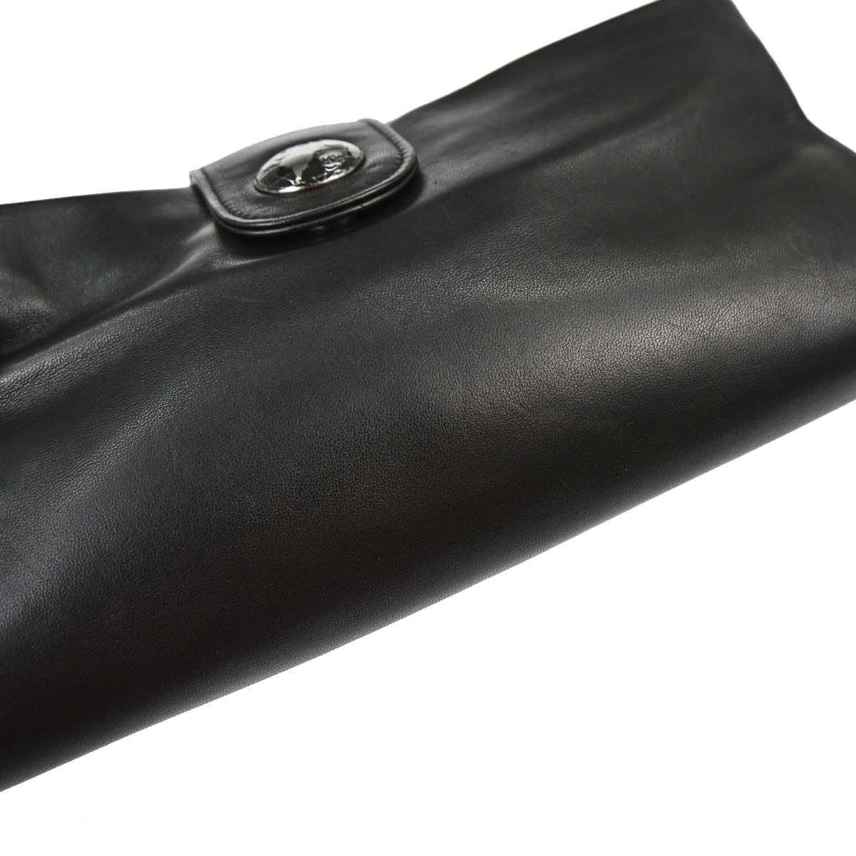 Chanel 2013-2014 Black Lambskin Clutch Bag