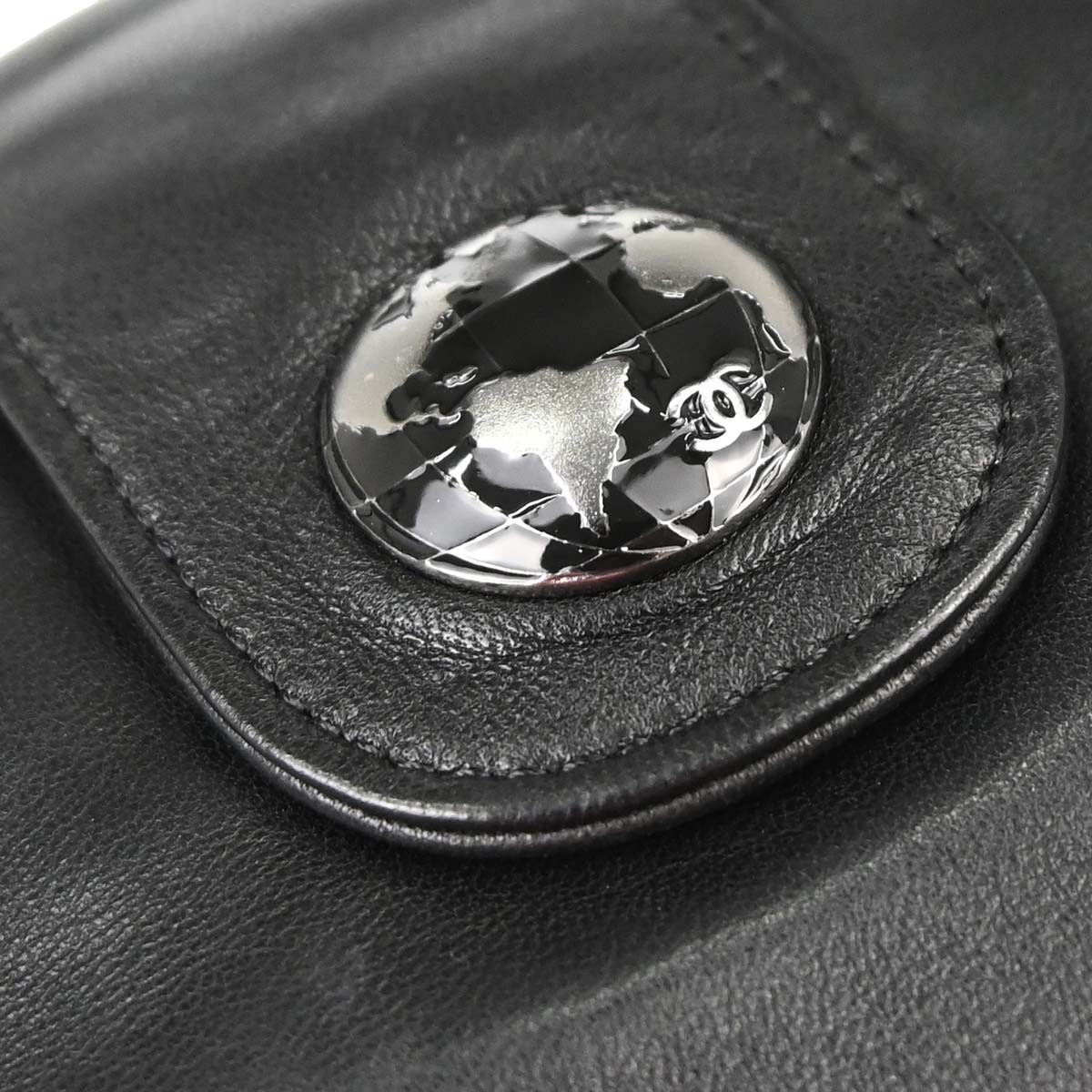 Chanel 2013-2014 Black Lambskin Clutch Bag