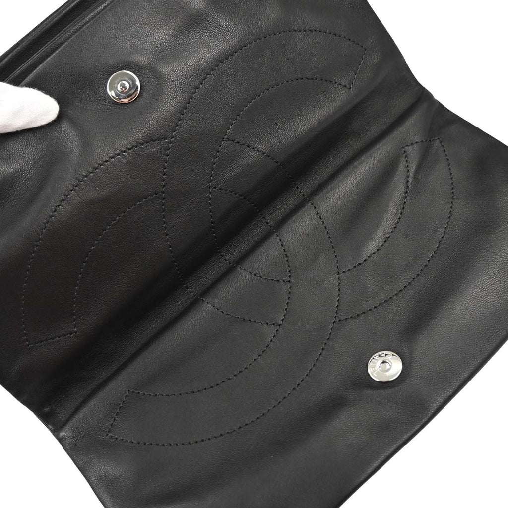 Chanel 2013-2014 Black Lambskin Clutch Bag