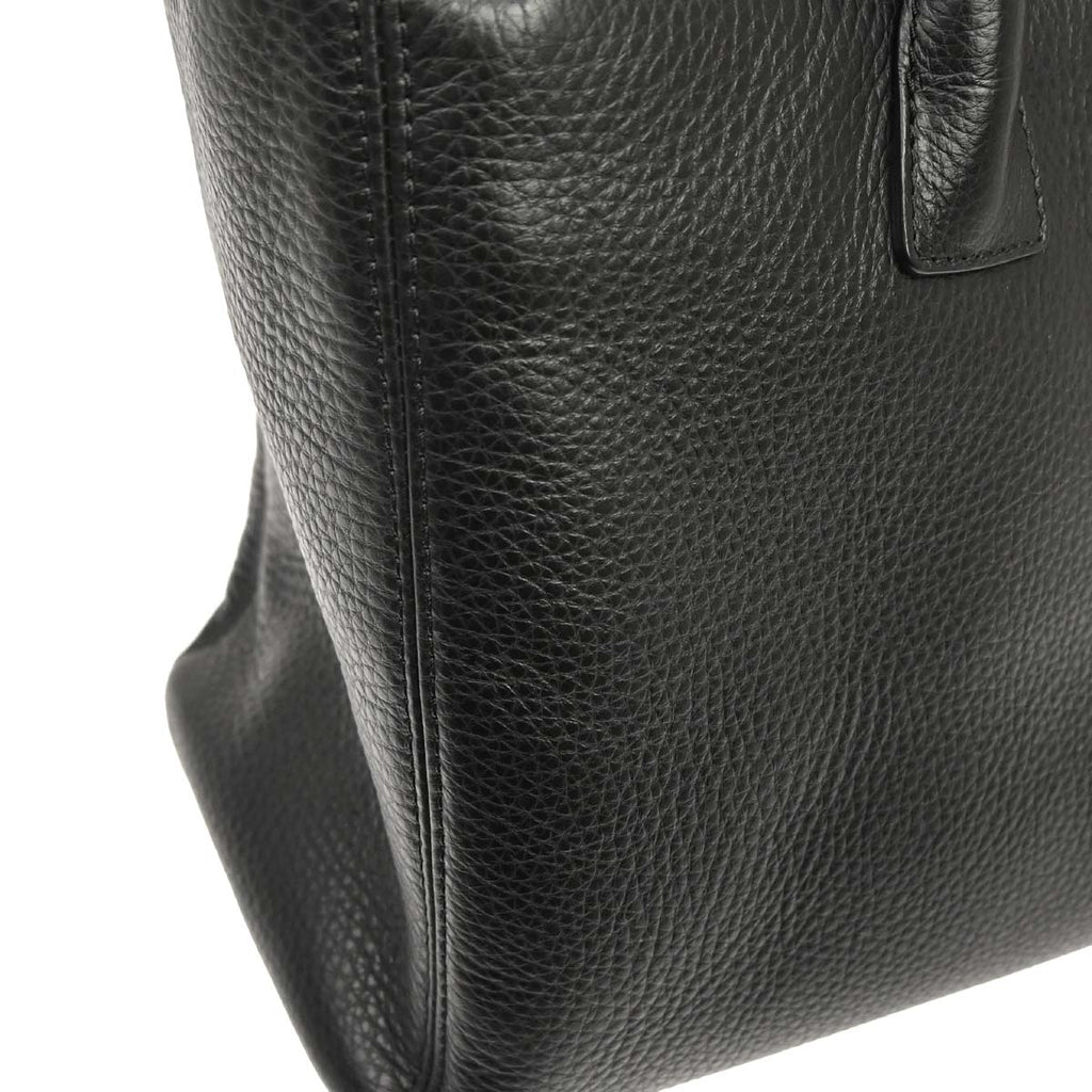 Chanel 2014 Black Deerskin Executive Cerf 2way Shoulder Tote Bag