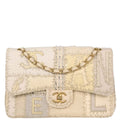 Chanel 2018 Ivory Tweed Patchwork Shoulder Bag