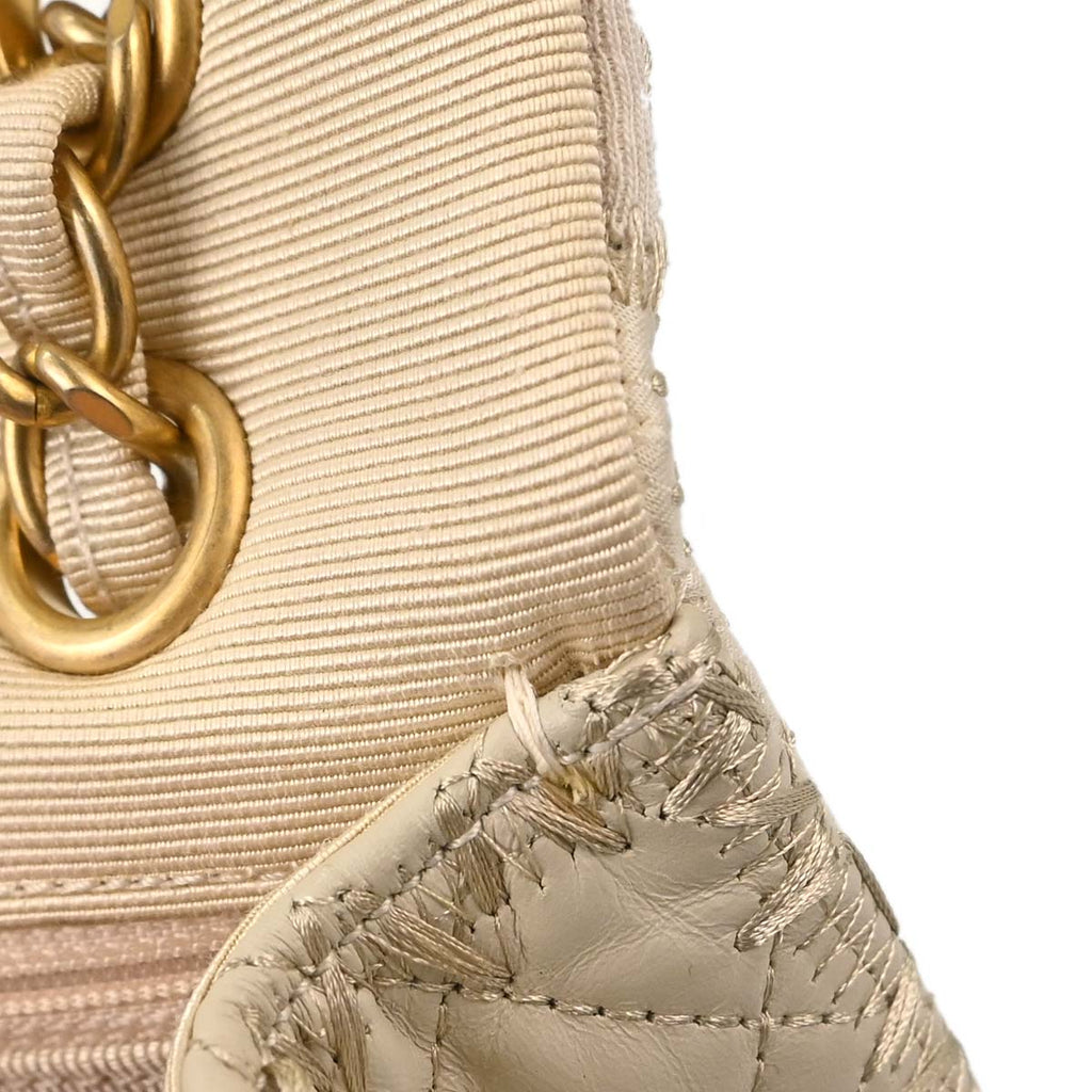 Chanel 2018 Ivory Tweed Patchwork Shoulder Bag