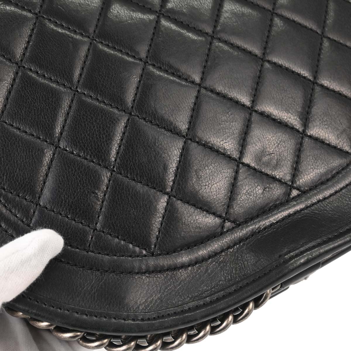 Chanel 2014 Black Calfskin Pony Hair Paris-Dallas Saddle Shoulder Bag