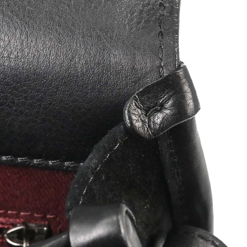 Chanel 2014 Black Calfskin Pony Hair Paris-Dallas Saddle Shoulder Bag