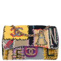 Chanel 2010-2011 Beige Tweed Patchwork Shoulder Bag