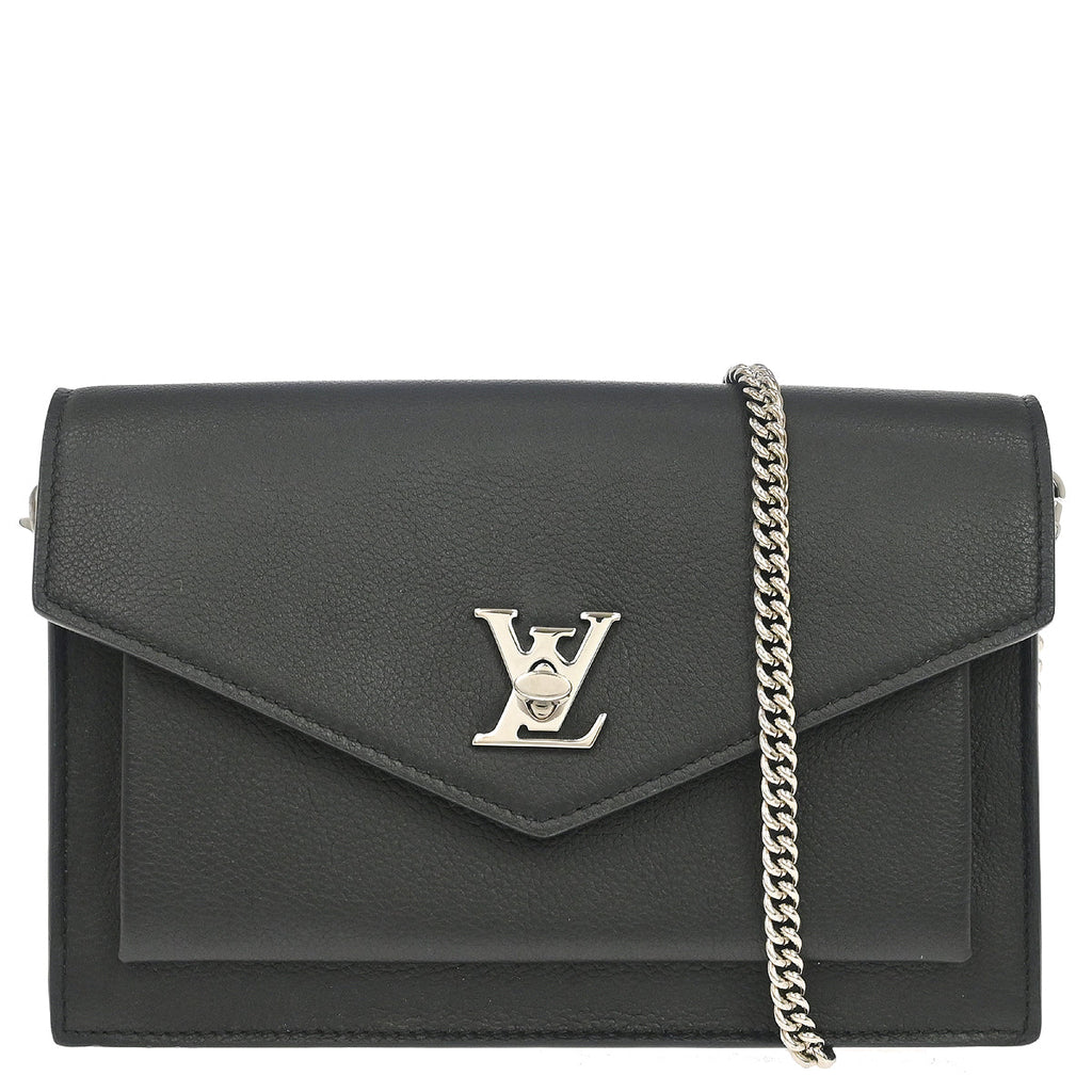 Louis Vuitton 2019 Black Calfskin Pochette Lockme Shoulder Bag M63471