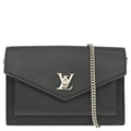 Louis Vuitton 2019 Black Calfskin Pochette Lockme Shoulder Bag M63471