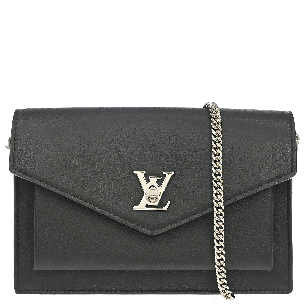 Louis Vuitton 2019 Black Calfskin Pochette Lockme Shoulder Bag M63471