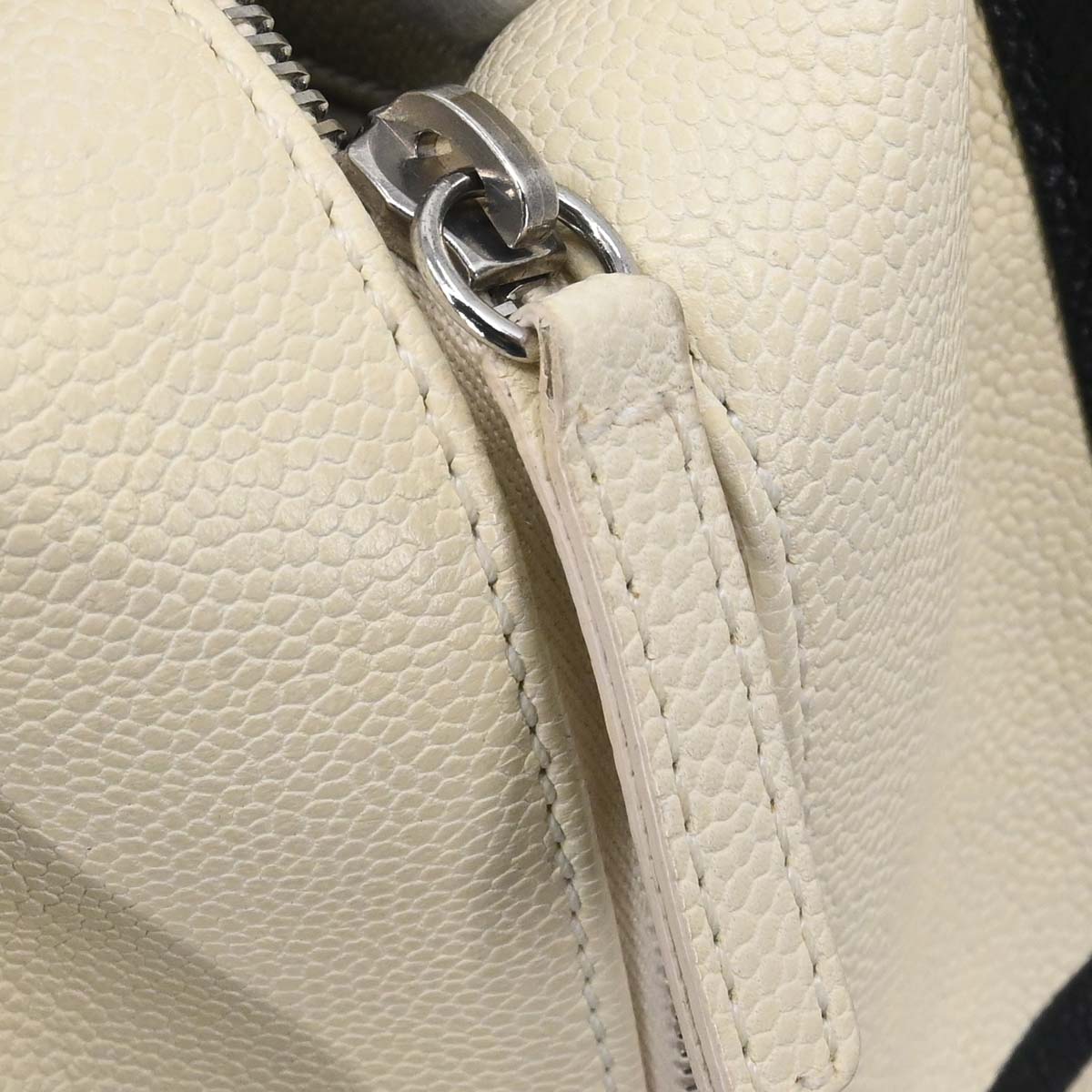 Chanel 2014-2015 Ivory Calfskin Deauville Bowling Bag 2way Shoulder Handbag