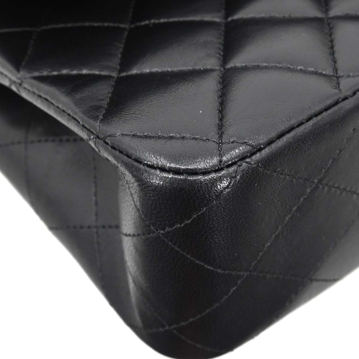 Chanel 2018-2019 Black Lambskin Medium Classic Double Flap Shoulder Bag